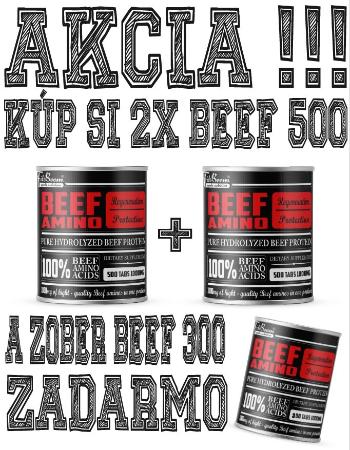 2+1 Zadarmo: Beef Amino - FitBoom 500 tbl. + 500 tbl. + 300 tbl.