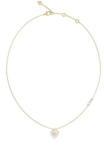Guess Krásny pozlátený náhrdelník Guess Amore JUBN05052JWYGWHT/U
