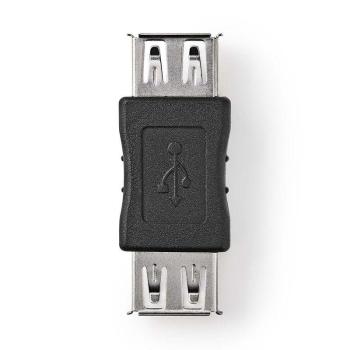 Nedis CCGB60900BK - USB 2.0 Adaptér | A Zásuvka - A Zásuvka | Čierna farba