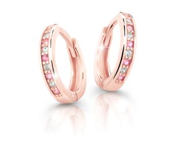 Cutie Jewellery Pôvabné kruhové náušnice z ružového zlata C3342-80-X-4 ružová