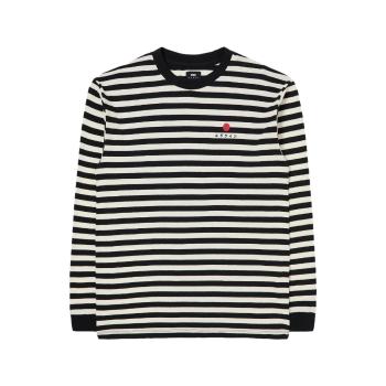 Edwin  Basic Stripe T-Shirt LS - Black/White  Tričká a polokošele Viacfarebná