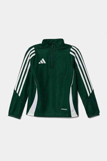 Detská mikina adidas Performance zelená farba, s nášivkou, IR9362