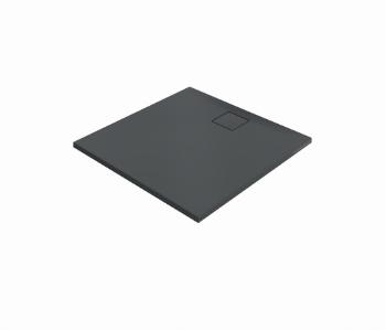 Sprchová vanička štvorcová Hüppe EasyFlat 100x100 cm liaty mramor antracitová matná EF0102.128