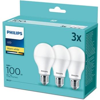 Philips LED 14 – 100 W, E27 2700 K, 3 ks (929001252995)