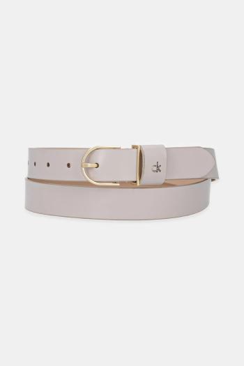 Kožený opasok Calvin Klein béžová farba, LV04F7039G