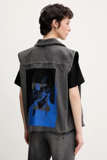 Vesta Karl Lagerfeld Jeans dámska, šedá farba, prechodná, A2W14014