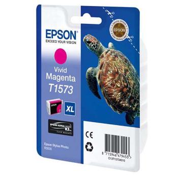 Epson originál ink C13T15734010, vivid magenta, 25,9ml, Epson Stylus Photo R3000, purpurová