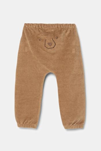 Nohavice pre bábätká United Colors of Benetton hnedá farba, jednofarebné, 3MCDAF020