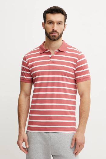 Bavlnené polo tričko Helly Hansen NEWPORT POLO pánske, ružová farba, vzorované, 34412