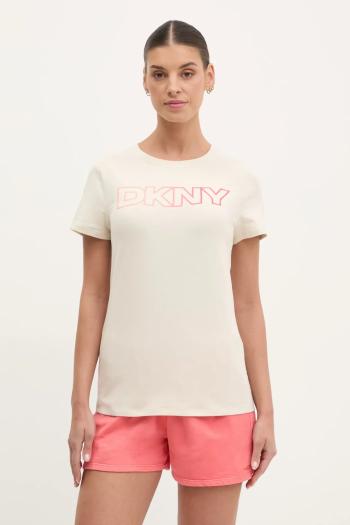 Tričko Dkny dámske, béžová farba, DP5T1193