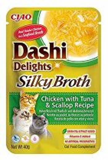 Churu Cat Dashi Delights hodvábny vývar Chick&Tun&Scal40g 3 + 1 ZADARMO