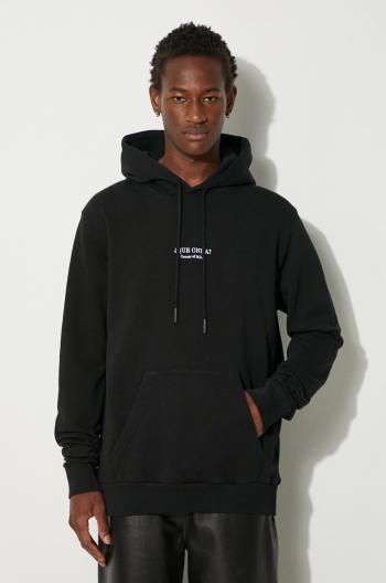 Bavlnená mikina Marcelo Burlon Que Onda Regular Hoodie pánska, čierna farba, s kapucňou, s nášivkou, CMBB007F24FLE0061001