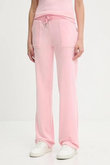 Tepláky Juicy Couture DEL RAY POCKETED PANT ružová farba, jednofarebné, JCAP180
