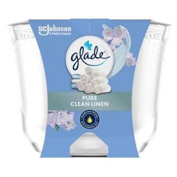 GLADE Vonná sviečka Clean Linen 204 g