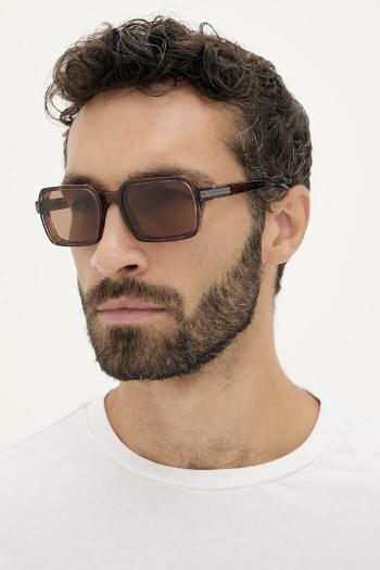 Slnečné okuliare Zegna hnedá farba, EZ0254_5571E