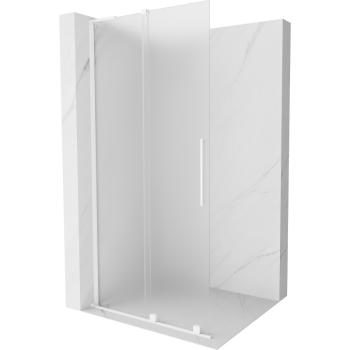 MEXEN/S - Velar L Sprchová zástena posuvná Walk-in 90 x 200 cm, dekor 8 mm, biela 871-090-003-33-20