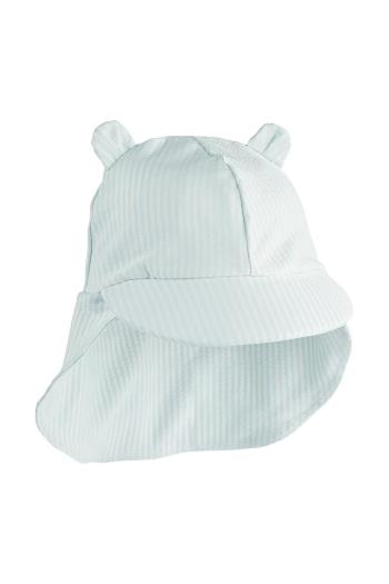 Detská baseballová čiapka Liewood Senia Seersucker Sun Hat With Ears vzorovaná, LW17681