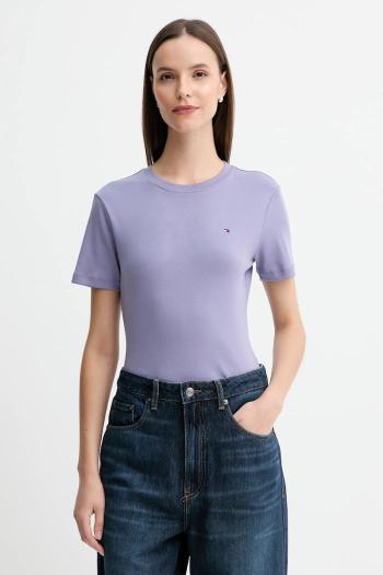 Bavlnené tričko Tommy Hilfiger dámske, biela farba, WW0WW40587