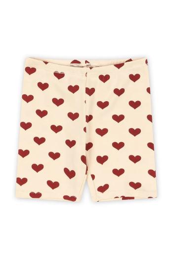 Detské bavlnené šortky Konges Sløjd CLASSIC SHORT LEGGING GOTS béžová farba, vzorované, KS102547