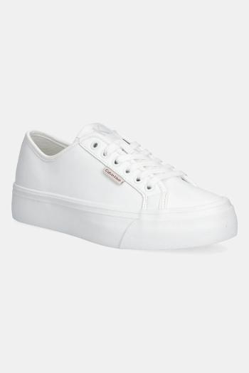 Tenisky Calvin Klein Jeans VULC FLATFORM LTH biela farba, YW0YW01886