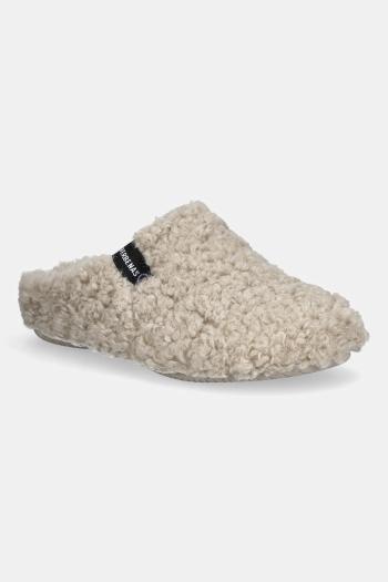 Papuče Verbenas YORK CURLY béžová farba, 5860500660