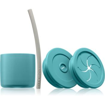 Minikoioi Sip+Snack Set jedálenská sada pre deti Aqua Green / Powder Grey 1 ks