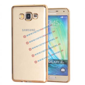 Silikónový obal Samsung Galaxy J3 2016 METALLIC zlatý