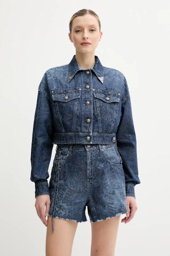 Rifľová bunda Versace Jeans Couture tmavomodrá farba, prechodná, 78HAS45G DS025LF1