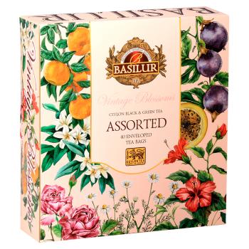 BASILUR Vintage blossoms assorted 40 gastro vrecúšok