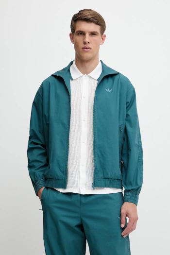 Bunda adidas Originals Firebird Jacket tyrkysová farba, prechodná, KC0684