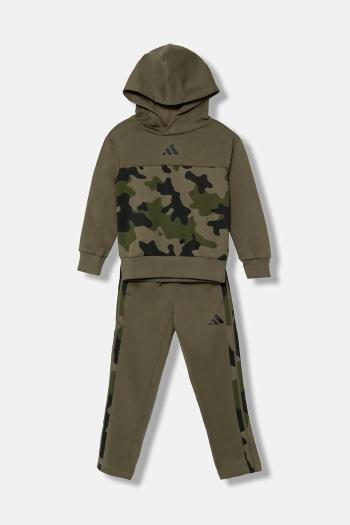 Detská tepláková súprava adidas zelená farba, JW2476