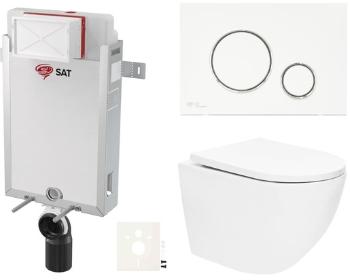 Závesný wc set SAT na zamurovanie vírové splachovanie SIKOSZTOR6770