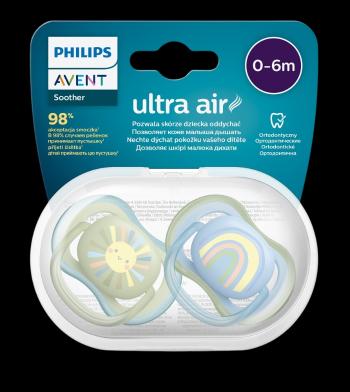 PHILIPS AVENT Ultra vzduchový cumlík Obrázok 0-6m chlapec (dúha) 2 ks