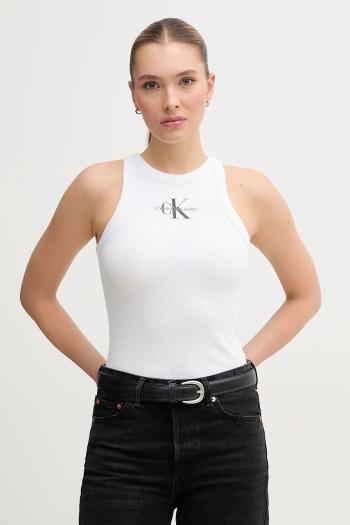 Top Calvin Klein Jeans dámsky, biela farba, J20J225301
