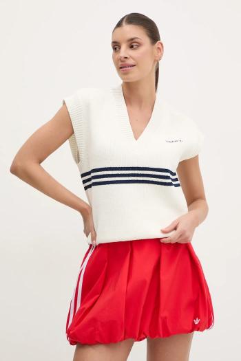 Vesta adidas Originals KNITTED VEST dámska, biela farba, JJ3486