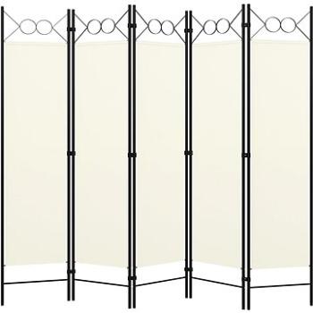 Shumee - 5-dielny skladací krémovobiely, 200 × 180 cm, 320707