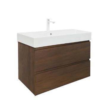 Kúpeľňová skrinka s umývadlom SAT B-Way 99x50x45 cm matný orech BWAY2100NUTU2BBI