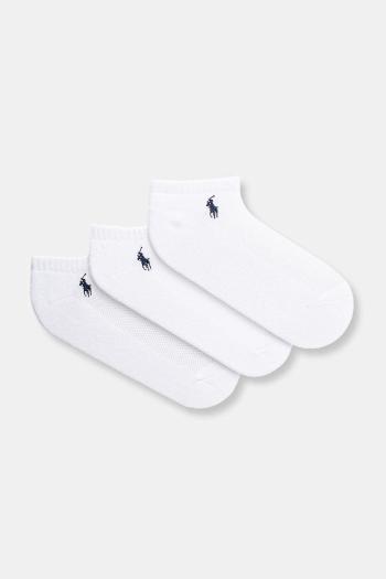 Ponožky Polo Ralph Lauren 3-pak dámske, biela farba, 455972885
