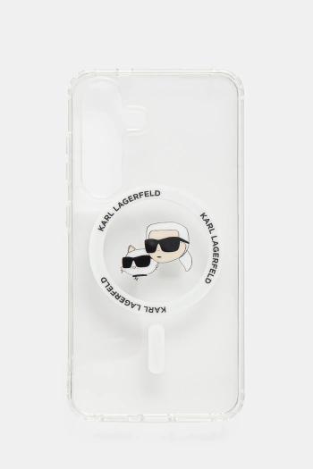 Puzdro na mobil Karl Lagerfeld Samsung Galaxy S25 biela farba, KLHMS25SHLSKCH