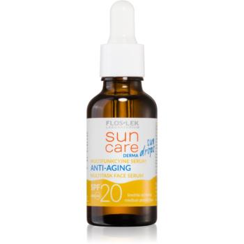 FlosLek Laboratorium Sun Care Derma Sun Drops ochranné sérum s protivráskovým účinkom SPF 20 30 ml