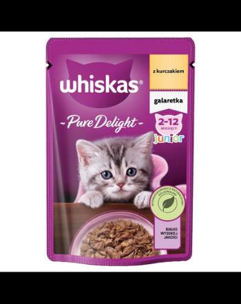 WHISKAS Junior pliculet pentru pisoi 85g pui in gelatina