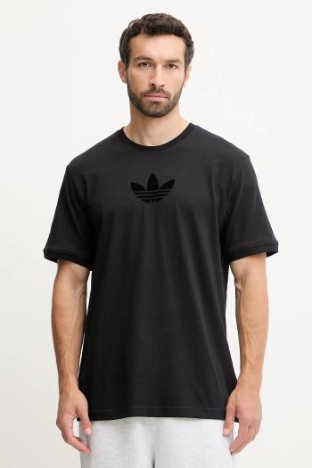 Bavlnené tričko adidas Originals Oversize Tee pánske, čierna farba, s potlačou, JW5913
