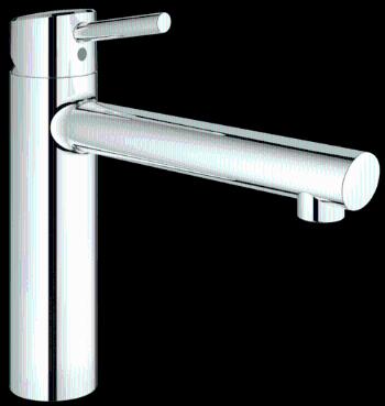 Drezová batéria GROHE Concetto New s otočným ramienkom chróm 31128001