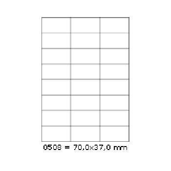 Samolepiace etikety 70 x 37 mm, 24 etikiet, A4, 100 listov