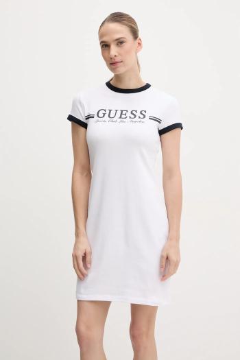 Šaty Guess biela farba, mini, priliehavé, V5GK02 KCQX1