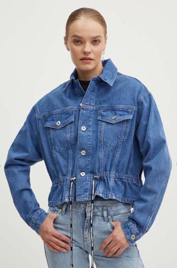 Rifľová bunda Karl Lagerfeld Jeans dámska, prechodná, oversize, 245J1400