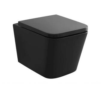 Kielle - Arkas I Závesné WC s doskou SoftClose, Rimless, matná čierna 30111040
