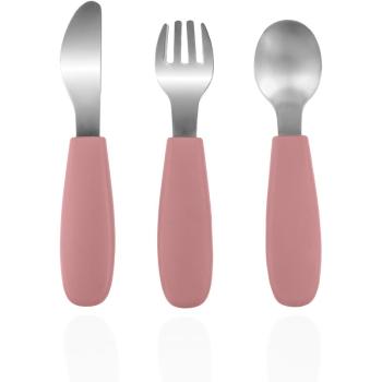 Zopa Silicone Children's Cutlery príbor pre deti 6 m+ Old Pink 3 ks