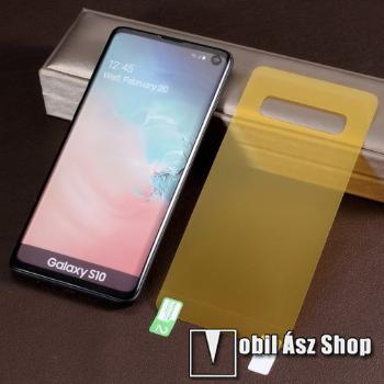 TPU hátlapvédő fólia - Ultra Clear - 1db, törlőkendővel, A TELJES HÁTLAPOT VÉDI! - SAMSUNG SM-G973F Galaxy S10