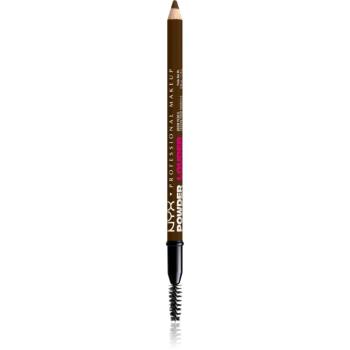 NYX Professional Makeup Powder Louder ceruzka na obočie s kefkou odtieň Espresso 1 ks